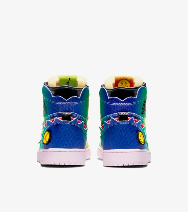 The Air Jordan 1 High J Balvin (Multi colour) is a collaboration with the Colombian superstar features bold, colorful designs, playful graphics, and premium materials, reflecting J Balvin's unique style and vibrant personality, available at Cop Underdog In-store and ready to ship.