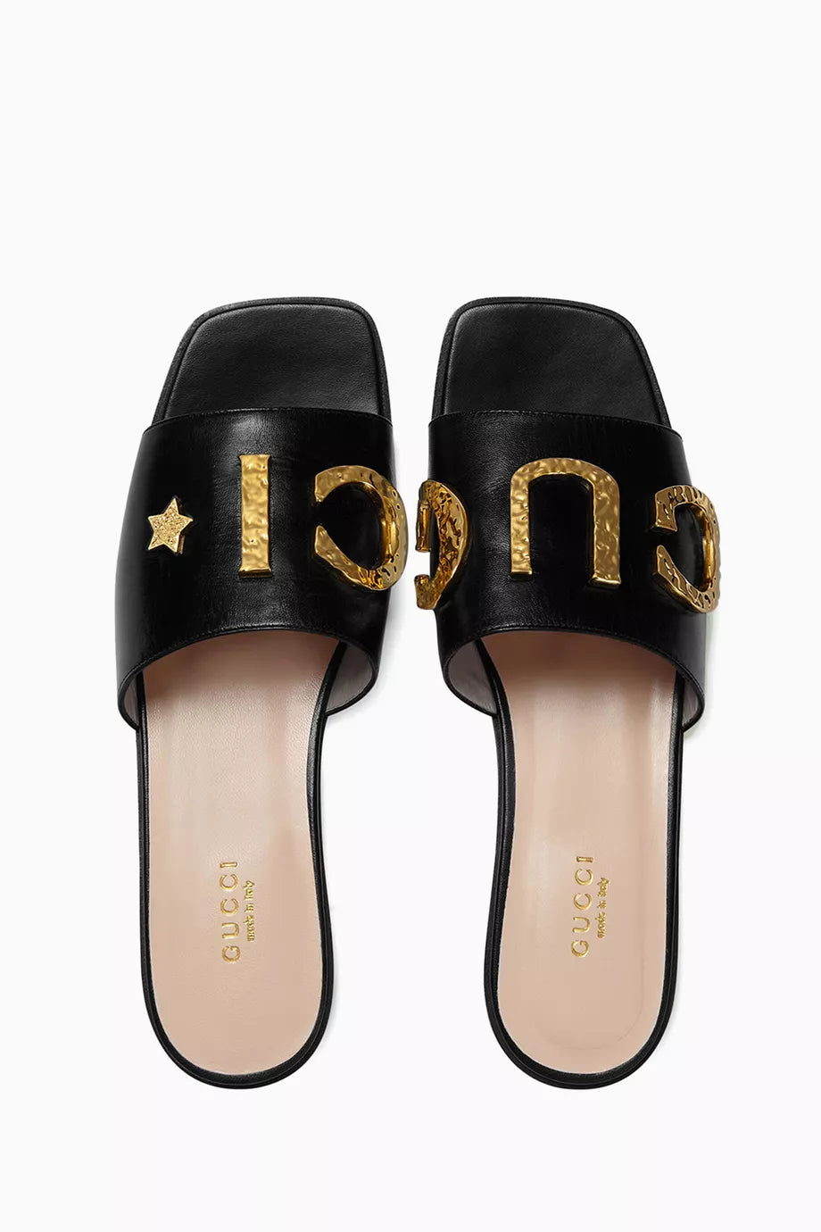Gucci Black Cara Logo Sandal