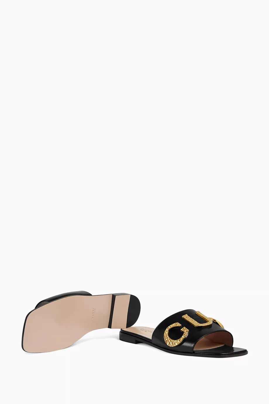 Gucci Black Cara Logo Sandal