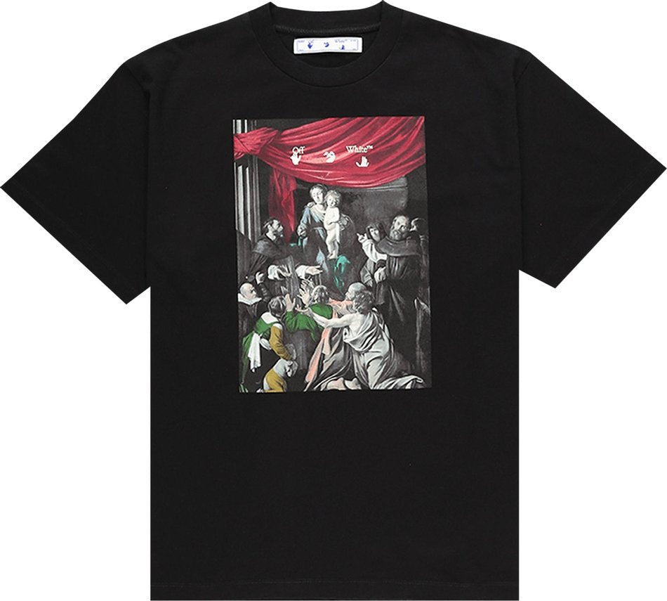 Off-White Caravaggio Arrow Black Multicolour Regular Fit Tee