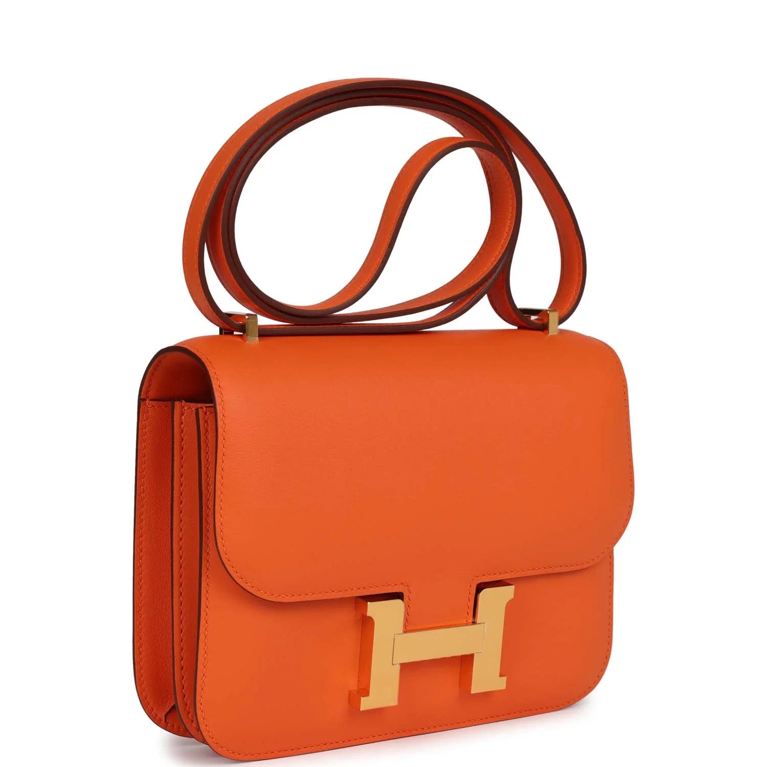 Hermès Constance 18 Orange Swift Gold Hardware