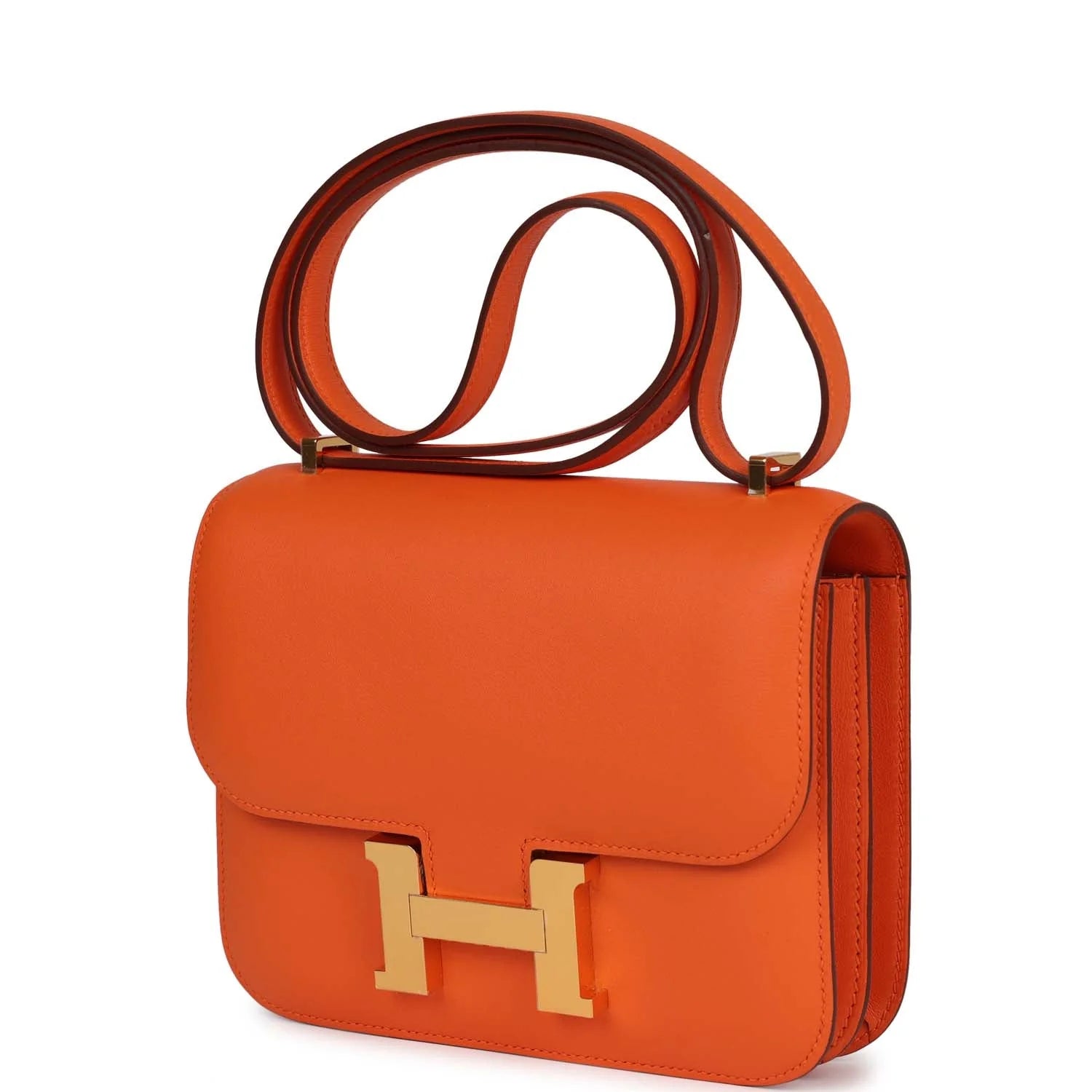 Hermès Constance 18 Orange Swift Gold Hardware