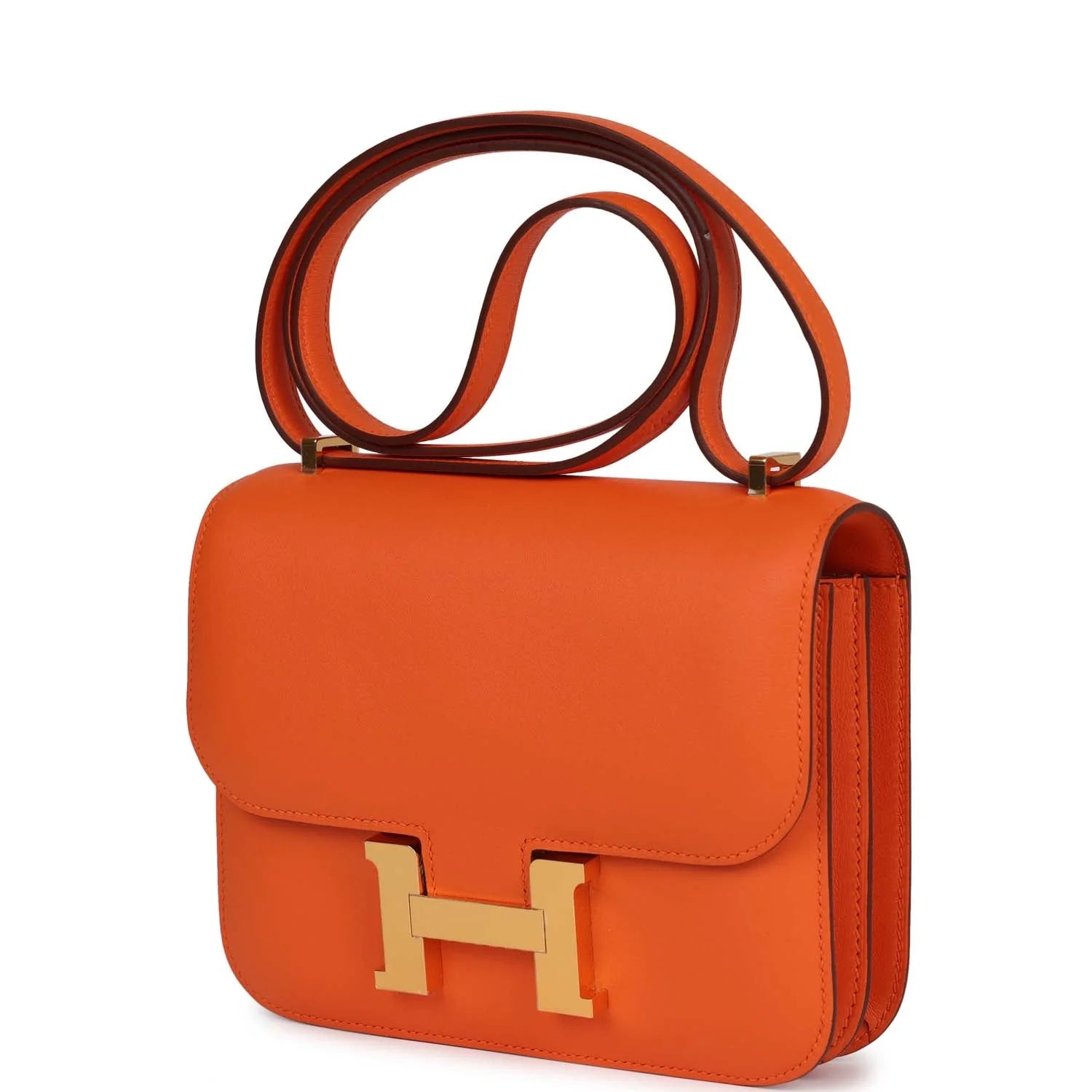 Hermès Constance 18 Orange Swift Gold Hardware