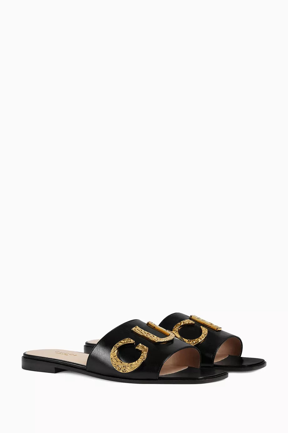 Gucci Black Cara Logo Sandal