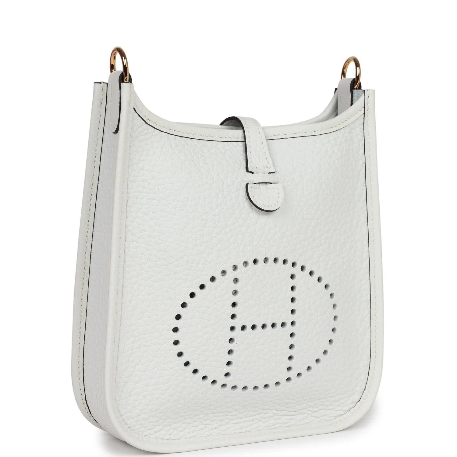 Hermès Evelyne TPM New White Clemence Gold Hardware