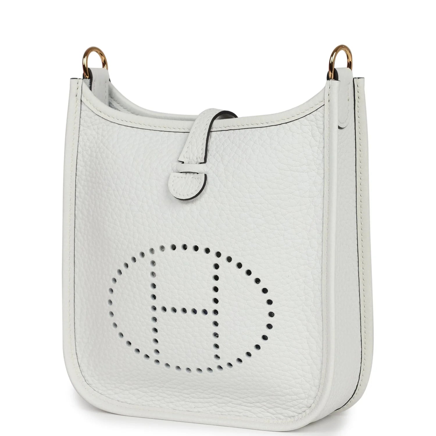 Hermès Evelyne TPM New White Clemence Gold Hardware