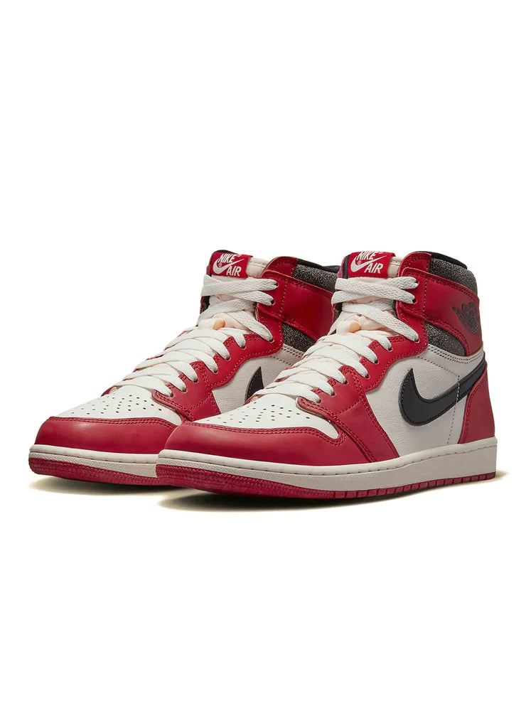 The Air Jordan 1 Retro High OG Lost & Found features a leather upper, which retains the original release high-cut design from 1985, blends a white base with a black trademark Swoosh and red overlays at the forefoot and heel, bringing back the vintage look, available at Cop Underdog In-store and ready to ship.