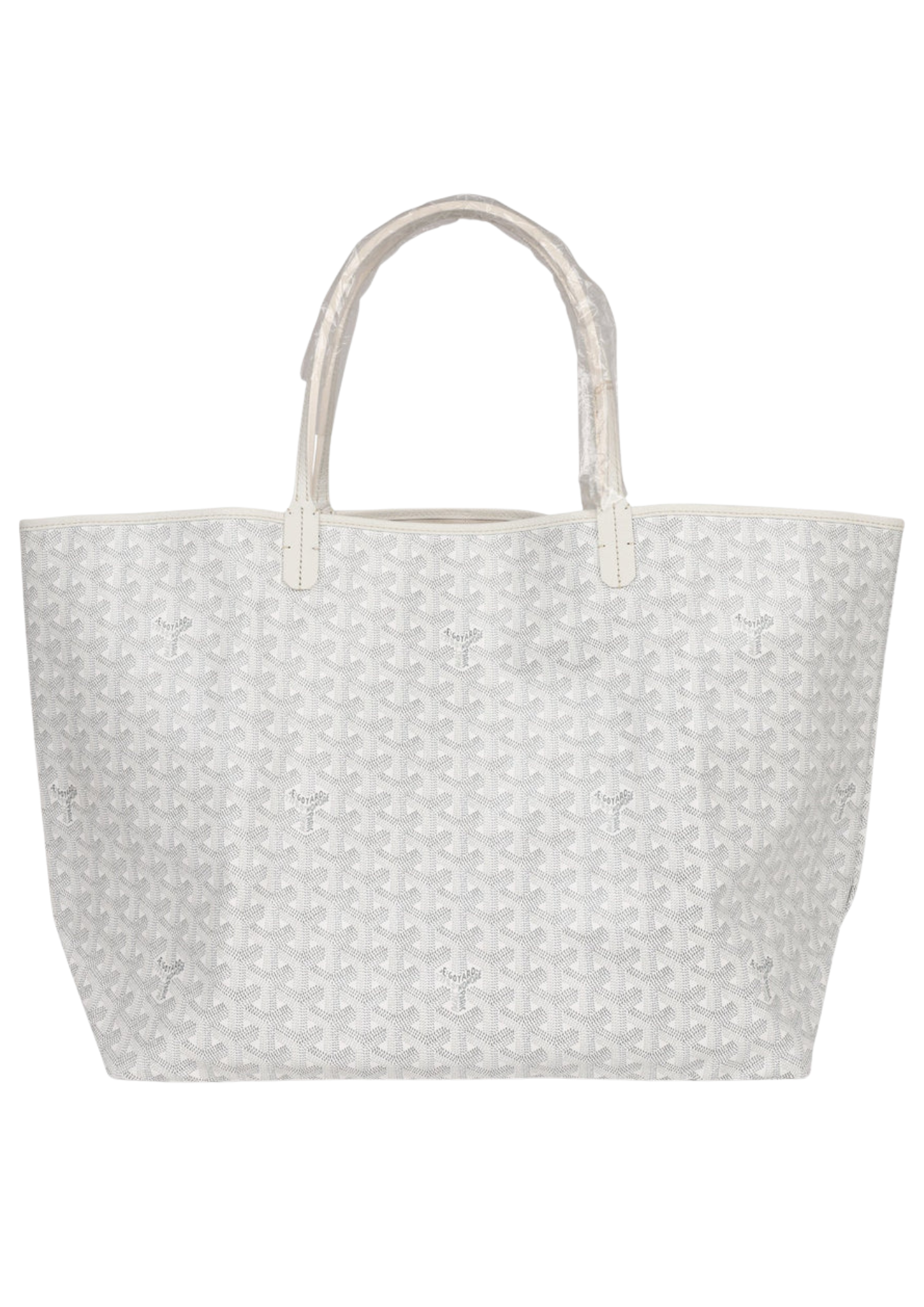 Goyard Goyardine White St. Louis GM Tote Bag Palladium Hardware