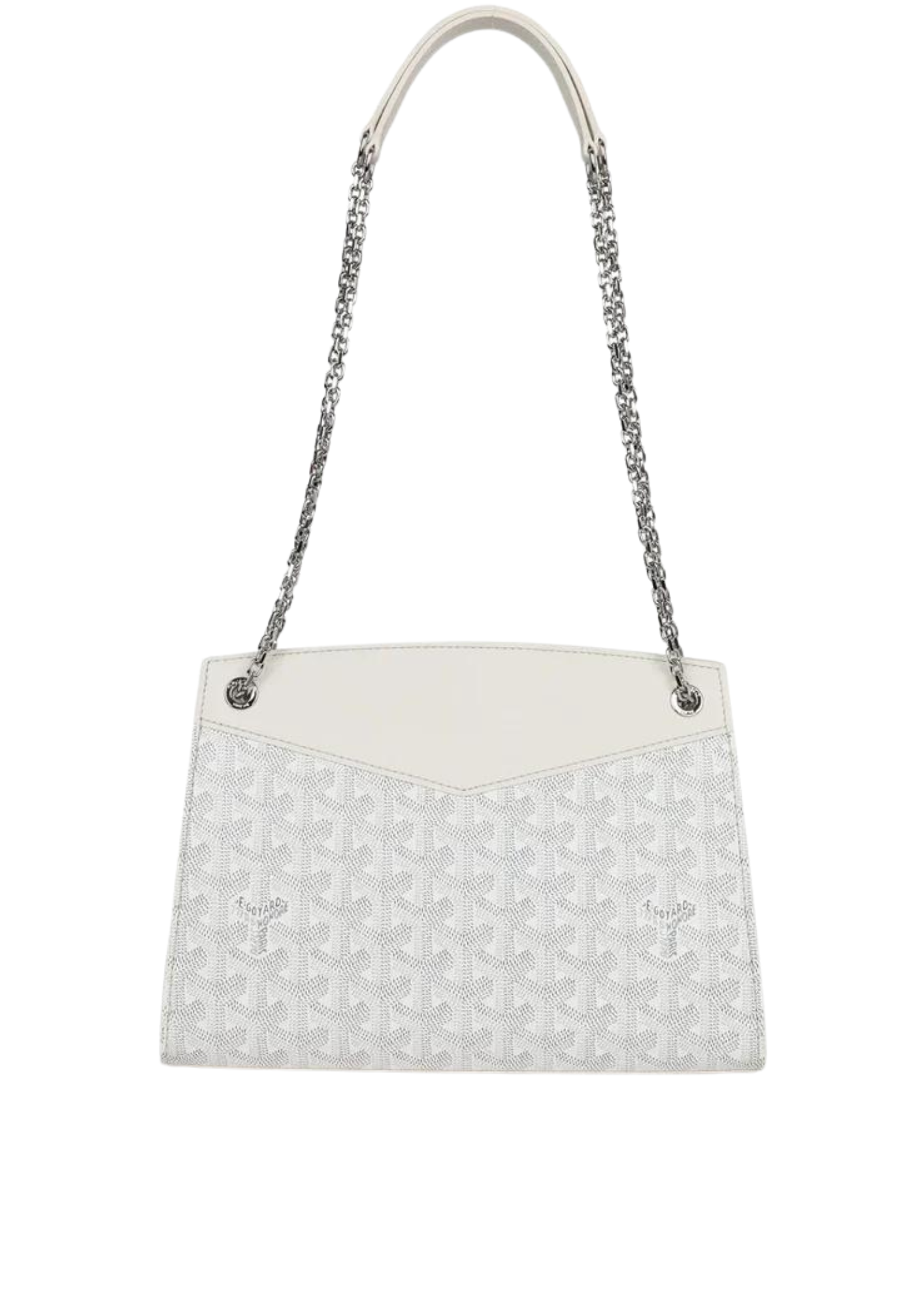 Goyard Rouette Structure PM Bag White Goyardine Palladium Hardware