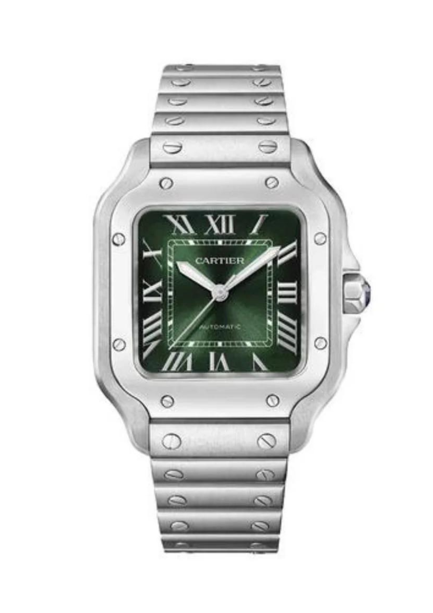 Cartier 'SANTOS DE CARTIER, LARGE, AUTOMATIC, STEEL, INTERCHANGEABLE STEEL AND LEATHER BRACELETS'