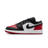 Crafted from leather, This Jordan 1 Low Bred Toe 2.0(GS) appears in a black, red and white colourway and, here, the ‘NIKE AIR’ branding on the tongue has commonly been replaced with a Jumpman logo, while the line’s Wings insignia has moved to the rear, available at Cop Underdog In-store and ready to ship.