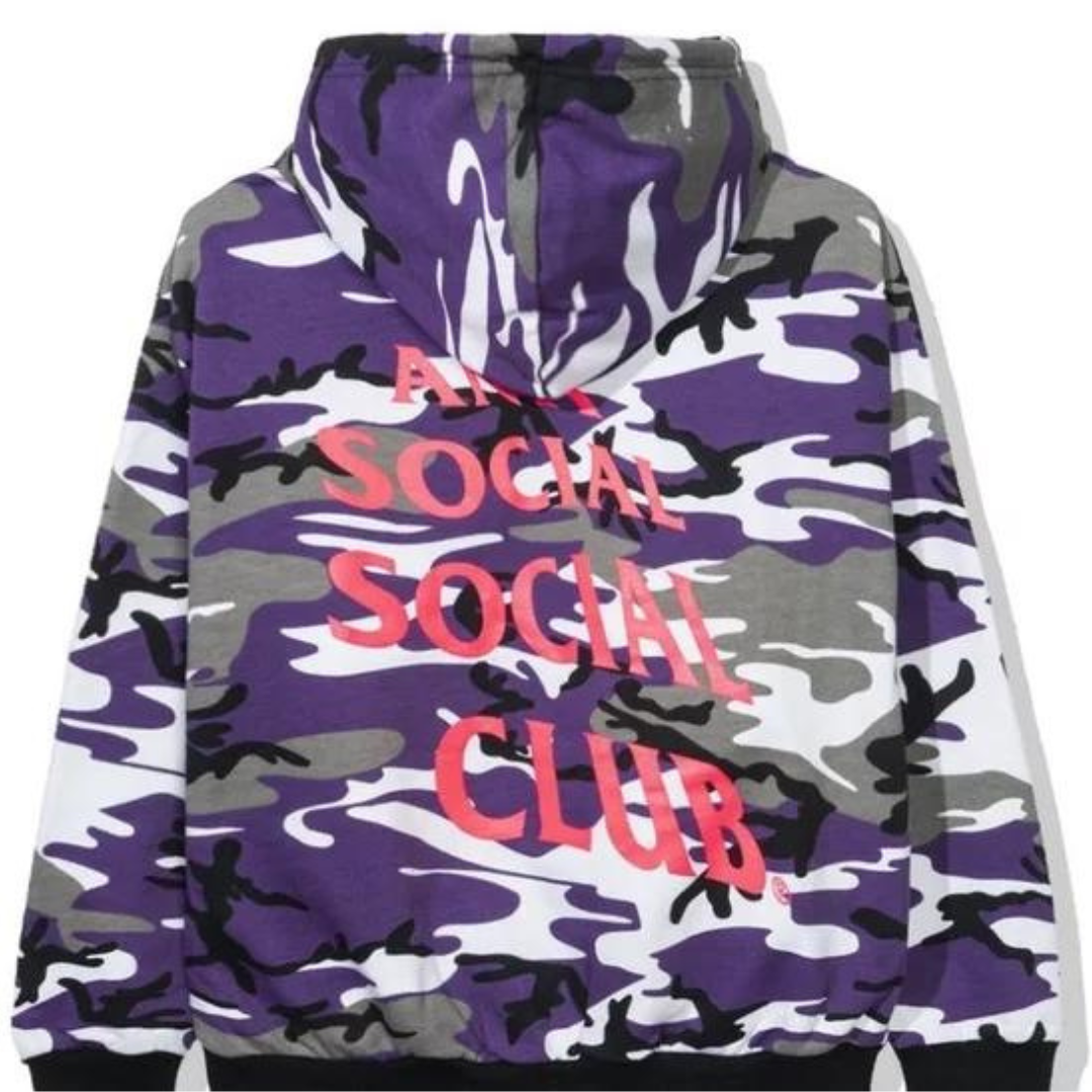 Anti Social Social Club True Colors Purple Camo Hoodie