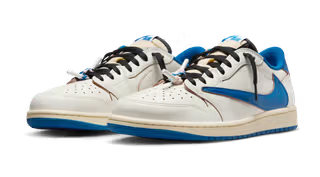 Jordan 1 Retro Low OG SP Fragment x Travis Scott Sail Military Blue