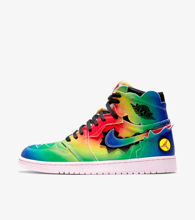 The Air Jordan 1 High J Balvin (Multi colour) is a collaboration with the Colombian superstar features bold, colorful designs, playful graphics, and premium materials, reflecting J Balvin's unique style and vibrant personality, available at Cop Underdog In-store and ready to ship.