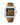 Santos de Cartier watch, large model, mechanical movement with automatic winding 1847 MC. Steel case, 7-sided crown with a synthetic faceted blue spinel, satin-finish gradated brown sunray-brushed dial, rhodium-finish polished steel sword-shaped hands with luminescent material, sapphire crystal, available at Cop Underdog In-store and ready to ship.
