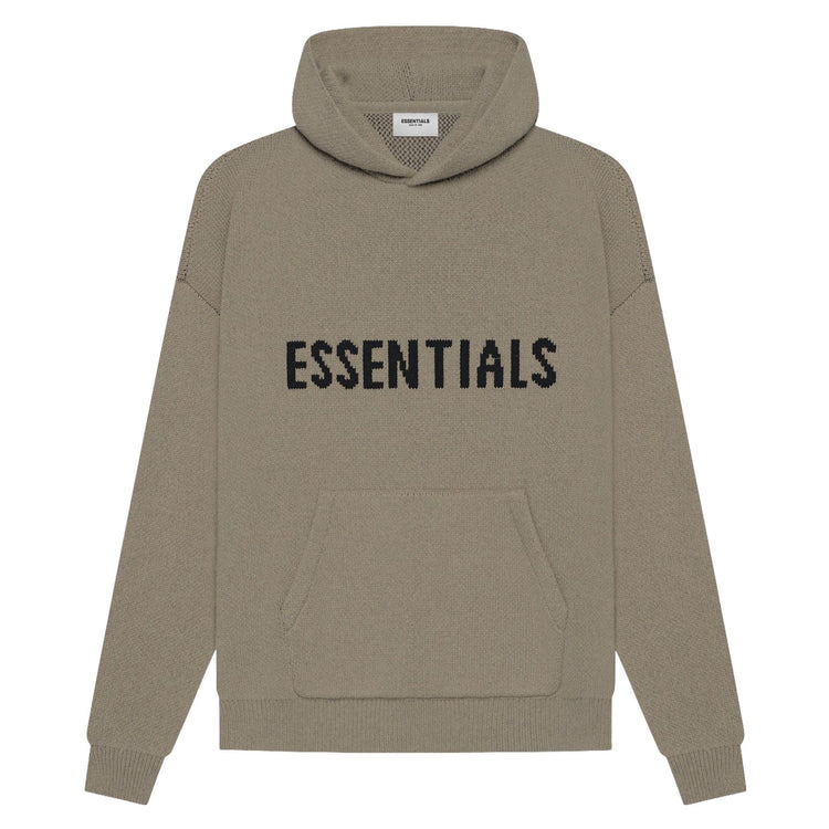 Fear Of God Essentials Knit Hoodie Taupe