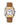 Santos watch, medium model, mechanical movement with automatic winding, calibre 1847 MC. Steel case and 18K yellow gold bezel, 7-sided crown set with a faceted synthetic spinel, silvered opaline dial, blued-steel sword-shaped hands, sapphire crystal, available at Cop Underdog In-store and ready to ship.