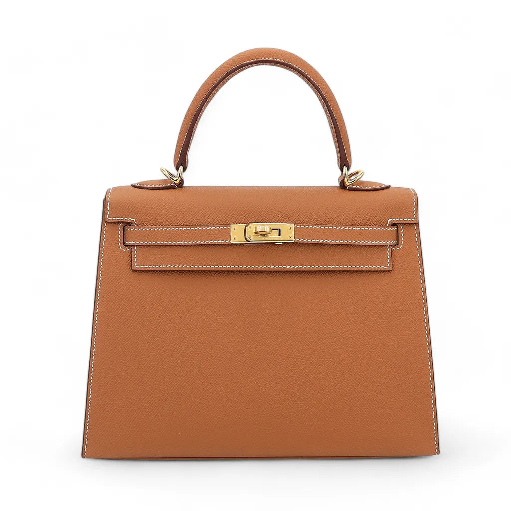 HERMÈS Kelly 25 Sellier Gold (37) Epsom Gold hardware