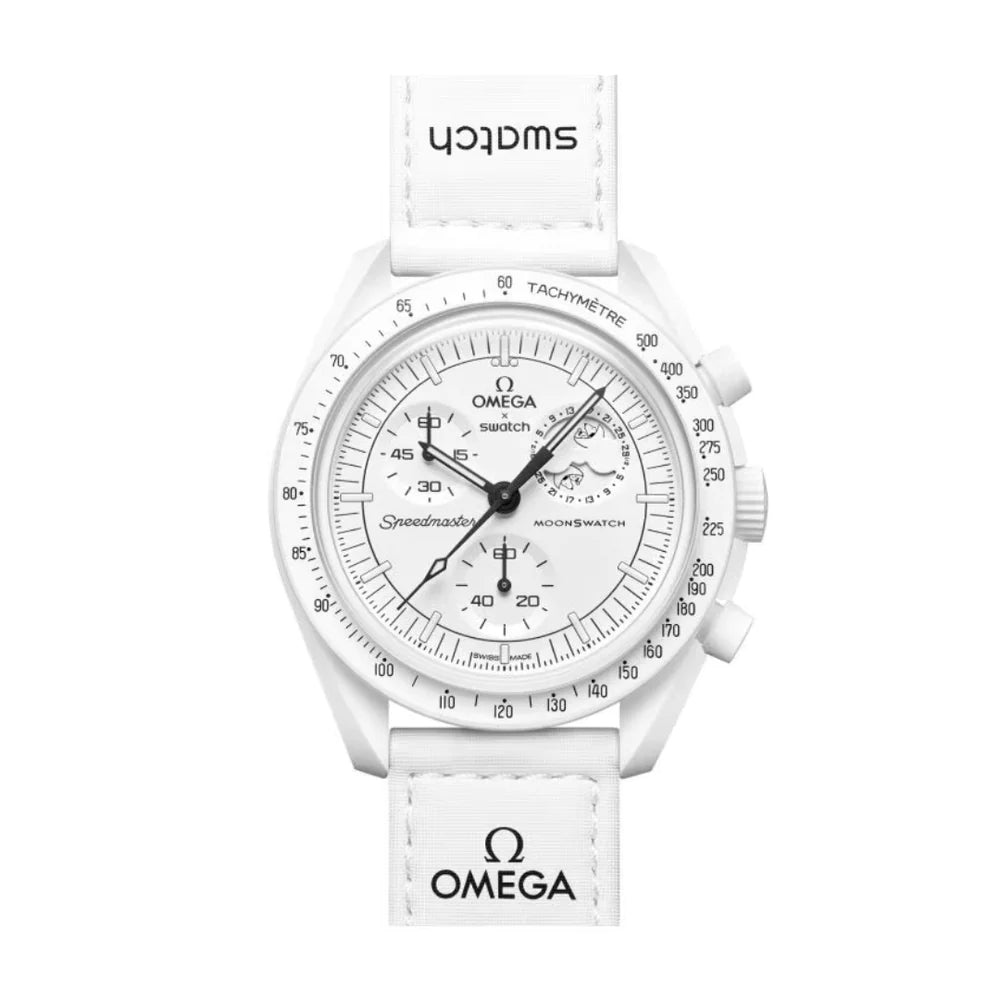 Swatch X Omega Bioceramic Moonswatch Mission to the MoonPhase 'SNOOPY'